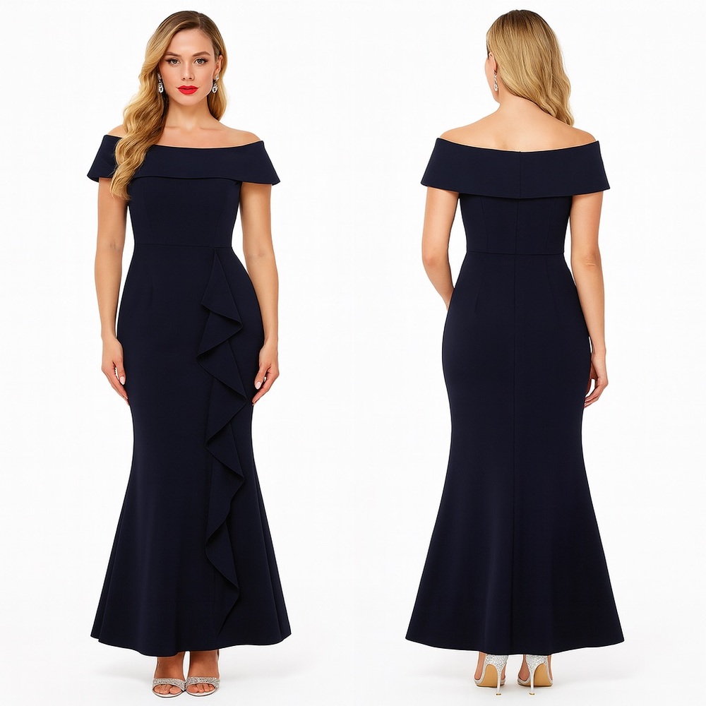 Betsy & Adam Formal Navy blue dress